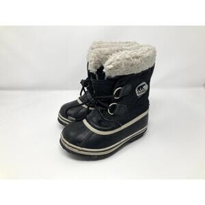 Child’s Toddler Sorel Black Caribou Boots Sz 11